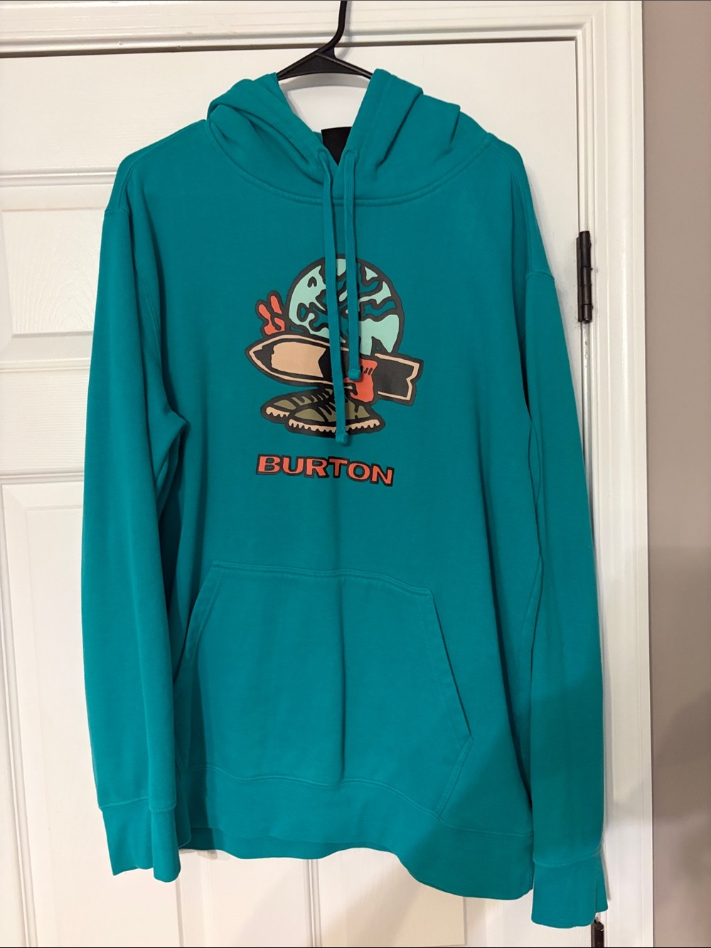 Burton Teal Graphic Crewneck Hoodie